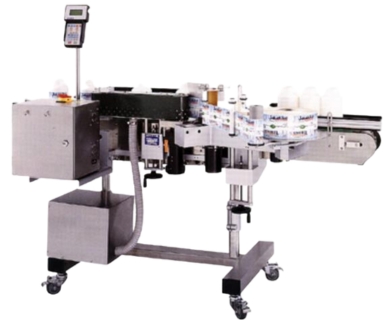 New CVC model 310 wraparound pressure sensitive labeler for large containers